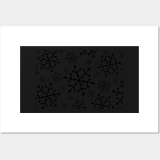 Simple Snowflake Pattern Posters and Art
